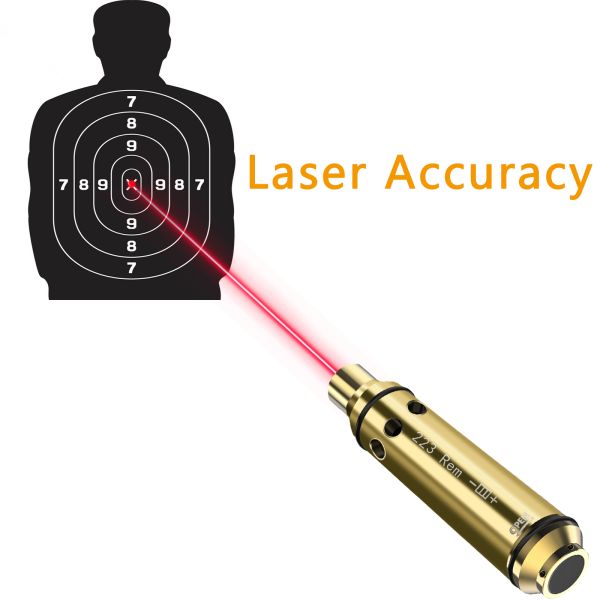 223Rem Laser Training Cartridge With 2 Set Snap Cap For Dry Fire Training Practice