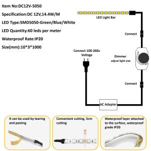 Custom DC12-48V Low-Voltage Ultra-Thin Self-Adhesive Waterproof LED Line Lamp