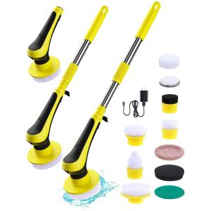 Cordless Electric Spin Scrubber Adjustable Extension Handle