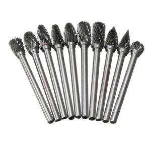 Cylinder Shape Tungsten Carbide Bur Double Cut Rotary Burr File With 14 Inch