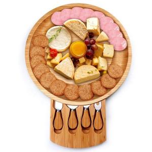 Bamboo Cheese Board Set Drawer Cheese Board Cutting Board