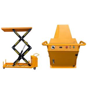 24V Battery 2 Ton Portable Scissor Lift Tables Max Height 1400mm