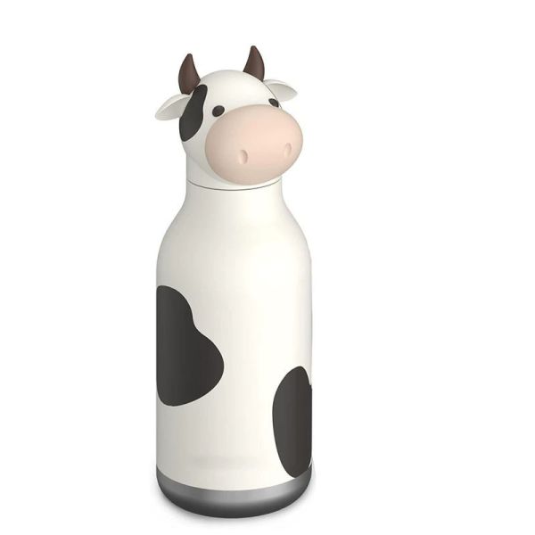 16oz Eco-Friendly Insulated Stainless Steel Water Bottle with Cute Removable Animal Head for Kids and Teens
