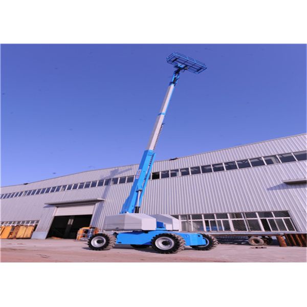 Stable Telescopic Boom Lift With Buffer Device Movement Speed Automatically