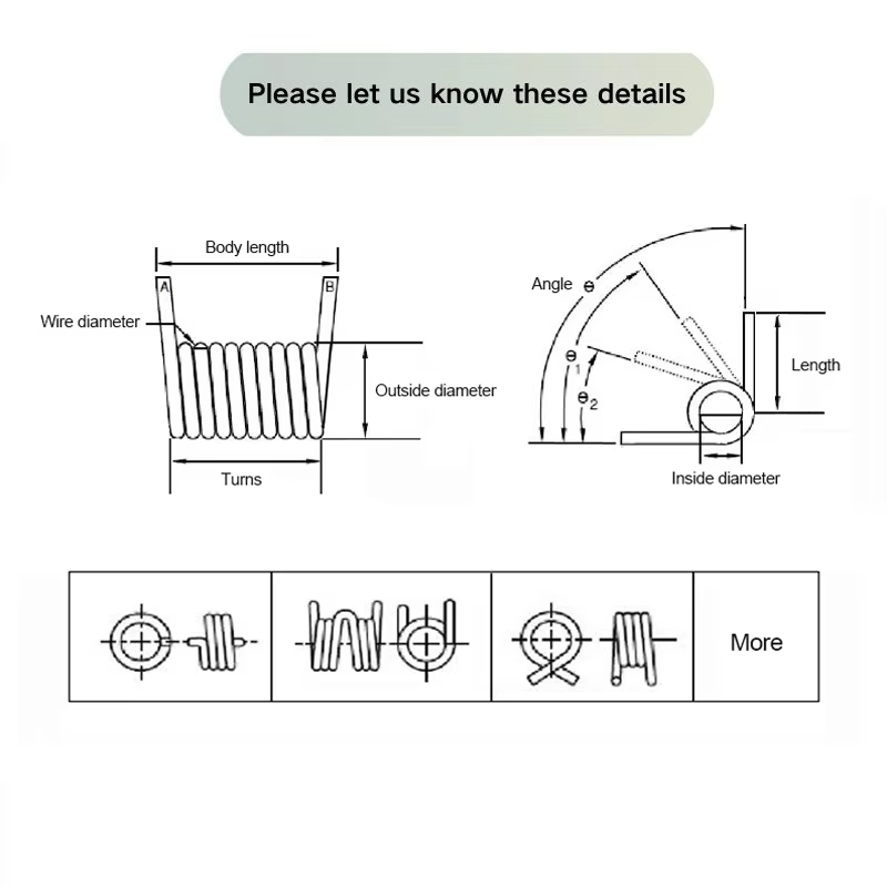 Customizable Torsion Spring Eco Friendly Rustproof High Precision Springs