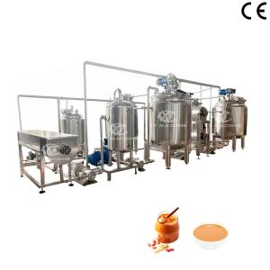 2000kg/h High Efficiency Fully Automatic Peanut Butter Production Line Adopts PLC Program Control And Easy Operate