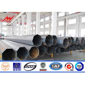 Customized Round High Voltage Steel Tubular Pole With Cross Arm ISO9001:2008
