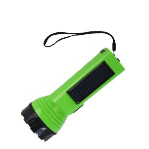 Camping Equipment LED Emergency Flashlight Solar Hunting Torch ABS Lamp Body