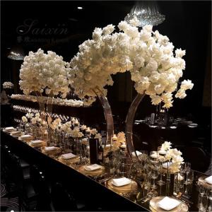 Cheap Wedding Event centerpiece White display flower stand for table decoration