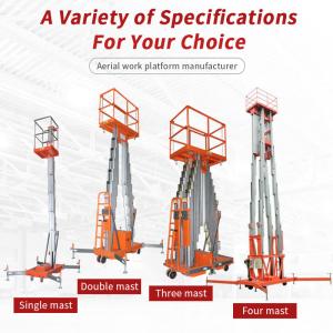 Hydraulic Electric Vertical Single Mast Lift At 4-10m Working Heights
