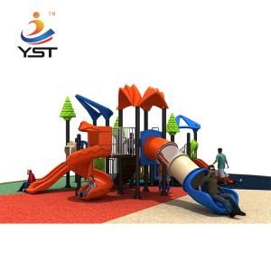 Cheap Combination Playground Childrens Garden Slide Anti Skid PVC Coated for sale