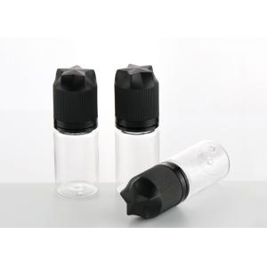 Pet Material Empty Smoke Oil Bottle 30ml Capacity Clear Bootle With Black Cap