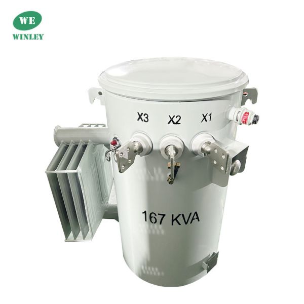 Quality CSP Type 167Kva Single Phase Pole Mounted Transformer Distribution 4160V Oil Immersed  ANSI IEEE CSA  Standard 100Hz wholesale