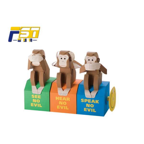 Recyclable Cardboard Box Furniture , Cartoon Models Cardboard Furniture For Kids