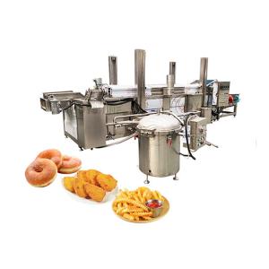 Cheap Automatic Discharge Continuous Frying Machine for Potato Chips Kurkure Pellets and Snacks for sale