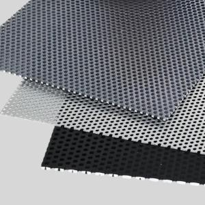 Cheap Perforated Metal Security Screen Mesh Black Polyester Coated Glare Reduction for sale