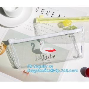 Personalized Neoprene Pencil Case, Neoprene Pencil Bag, Zipper Transparant PVC