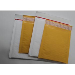 Customized Yellow Kraft Paper Bubble Mailers Easy To Tear Padded For Mailing