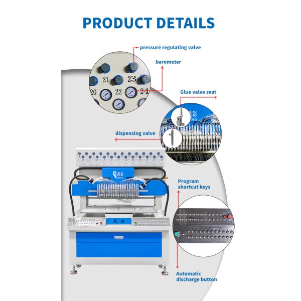 24 Color Soft PVC Dripping Machine for Multi-Color Keychains with Compact Design