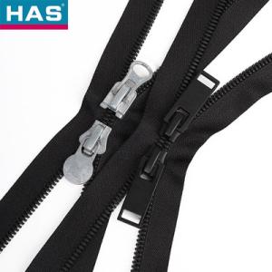 Tape Polyester Double Pull Head Resin Zipper With Corn Teeth And Double Opening