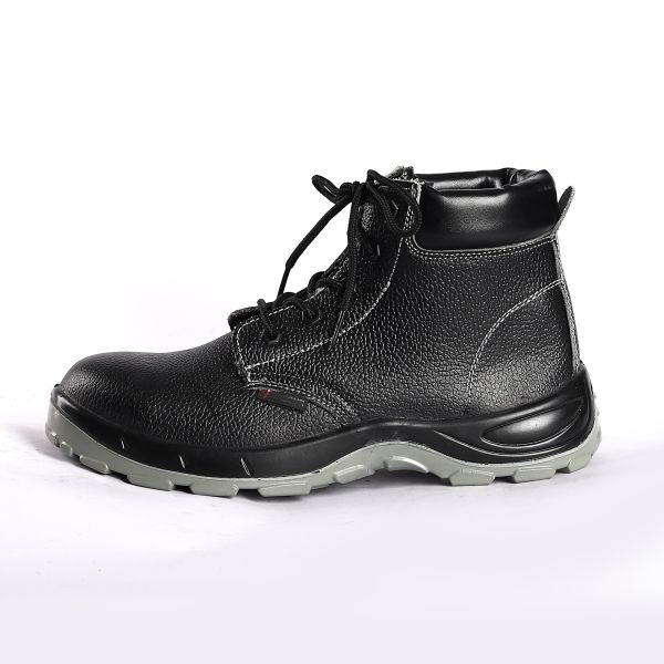 Factory Genuine Leather Breathable Work Boots with Mesh Lining and EVA Insole Safety Shoes