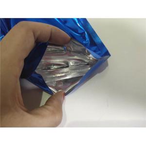 Versatile Aluminum Foil Stand Up Pouch Blue High Temperature Resistance