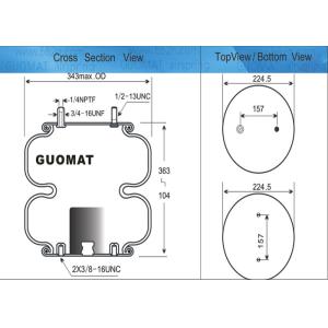 China W01-358-7545 Firestone Air Bags Bellows 228-1.5 High Lift Hendrickson 001796 on sale