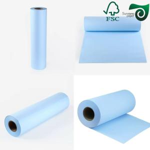 CAD Plotter Compatible Single Sided Blue Paper Rolls 24" 36" Widths FSC SGS