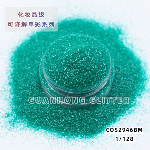 Christmas Plant Cellulose Biodegradable Glitter For Face Hexagonal High Degradation