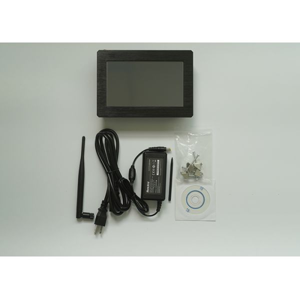 Aluminium Alloy Fanless All In One PC Embedded Mounting Screws 1024X600 Resolution