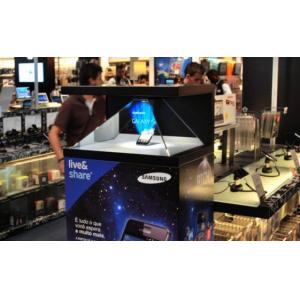 Full HD 3D Holographic Projection Pyramid Virtual Display Showcase Tempered