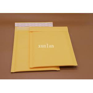 Yellow Kraft Shipping Bubble Mailers , Matt Bubble Wrap Packaging Envelopes
