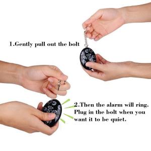 120dB Loud Emergency Personal Alarm Keychain SOS Self Defense