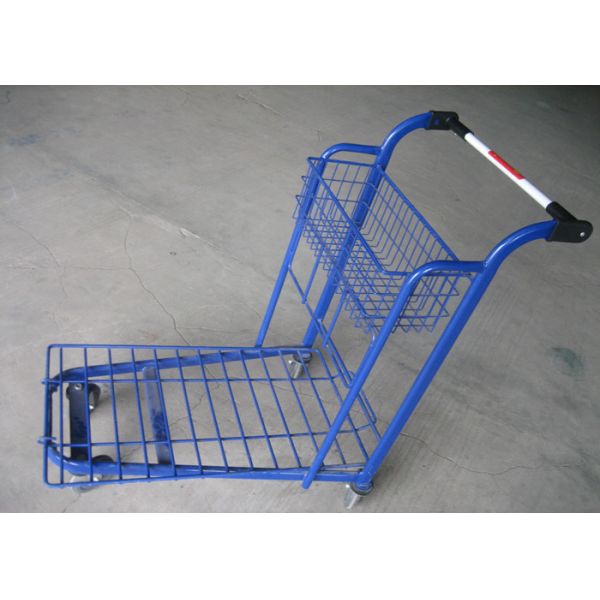 Quality Removable Plastic Supermarket Trolley Wire Mesh Platform Trolley Cart wholesale