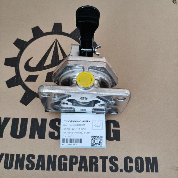 Hyunsang Excavator Parts Priming Pump 6217-71-8210 6217718210 for Komatsu Engine SA6D140E-3 SAA6D125E-3 Excavator PC2000-8 PC400-7 PC400LC
