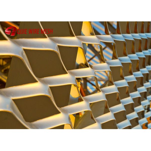 Quality Galvanized Architectural Metal Mesh , Expanded Mesh Screen SGS Certification for facade building wholesale