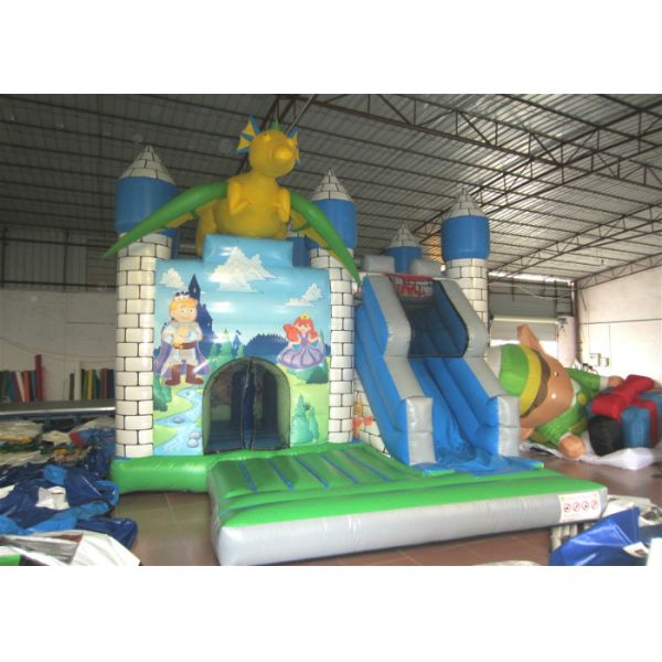 Quality Dragon Design Inflatable Jump House Commercial Grade Digital Printing Fireproof wholesale