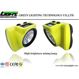 18000lux High Brightness LED Miners Cap Lamp OLED Screen For Battery Capacity