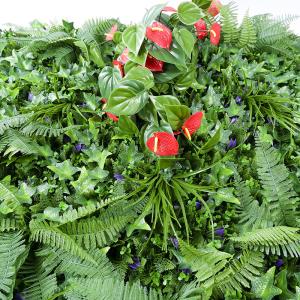 Dark Green Hedge Artificial Green Walls Vertical Bush Panel 45mm For Garden