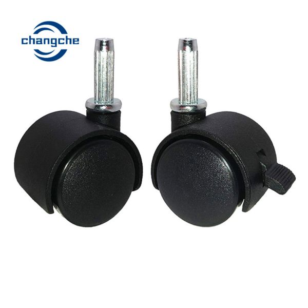 Quality Black PVC Furniture Castors Wheels Tool With Stem 40MM wholesale
