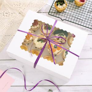 Customized Printing 6 12 Hole Kraft Paper Muffin Cupcakes Box for Sushi and