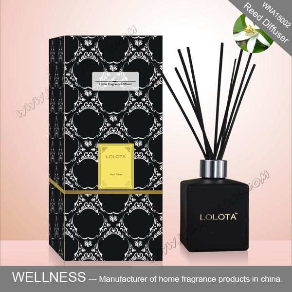 Quality Black Square Home Reed Diffuser No Flame Fresh Smelling For Room Fragrance wholesale