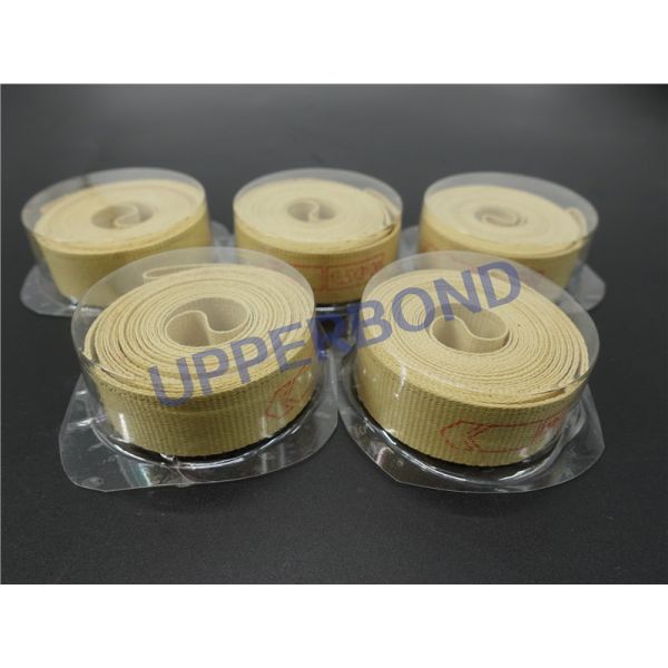Aramid Fiber MK8 Cigarette Machine Parts Conveyor Belt Yellow Garniture Tape
