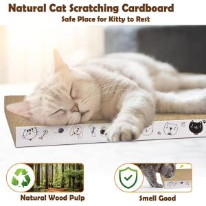 Cardboard Cat Scratcher Pad Durable for Indoor Cats Kitten Reversible Cat