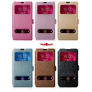 Ultra Thin Dirtproof HUAWEI HONOR 3C PU Cover Cases Dual Window Design Multi