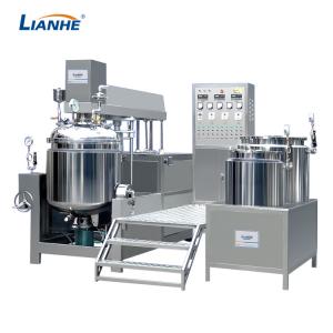 Cosmetic Cream Vacuum Emulsifier Mixer 300L-500L Agitator 65 Rpm