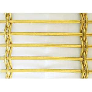 PVD Decorative Woven Mesh Golden Rigid Stainless For Railing