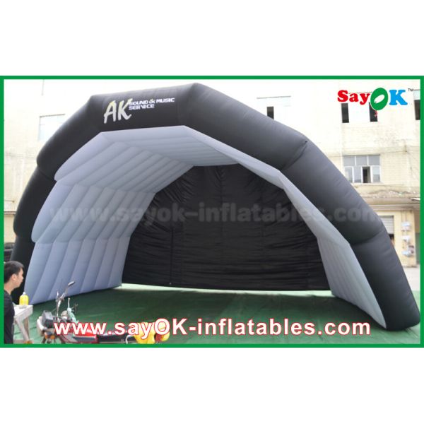 Go Outdoors Inflatable Tent 8m PVC Coat Inflatable Air Tent Stage Cover Dome Tent For Show Black Color
