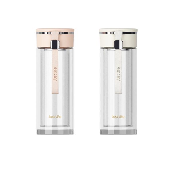 Quality Eco Friendly Double Walled Clear Borosilicate Glass Tea Bottles wholesale