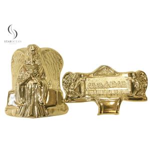 China Customized Light Gold Plastic Oversized Coffin Handle For Funeral Ornamentation 19# LG on sale